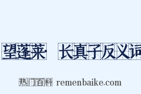 望蓬莱·长真子反义词是什么意思的图片